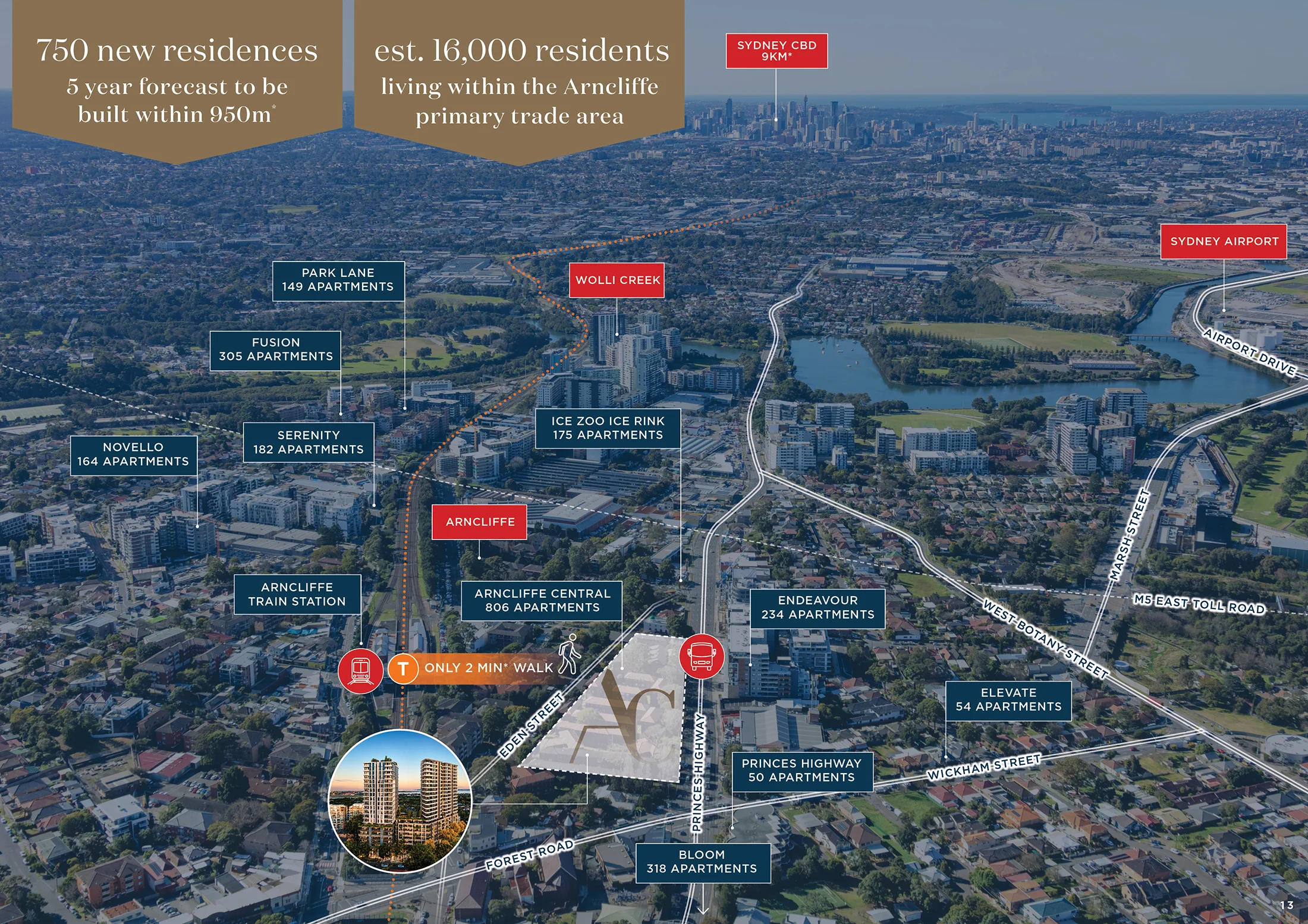Arncliffe Central - Areial